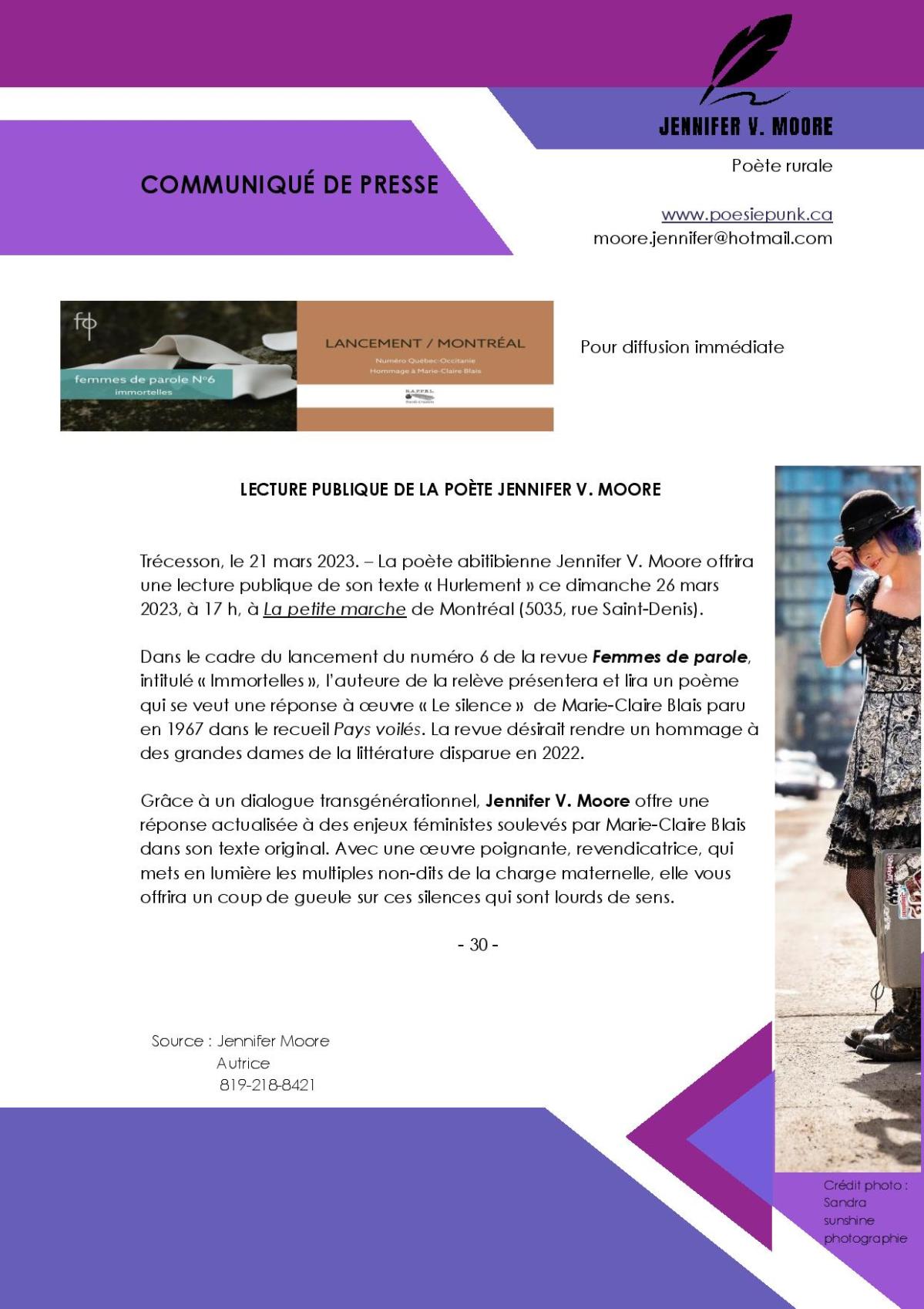 Communiqué – 21 mars&nbsp;2023